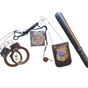 Police Costume Badge and Accessories Set